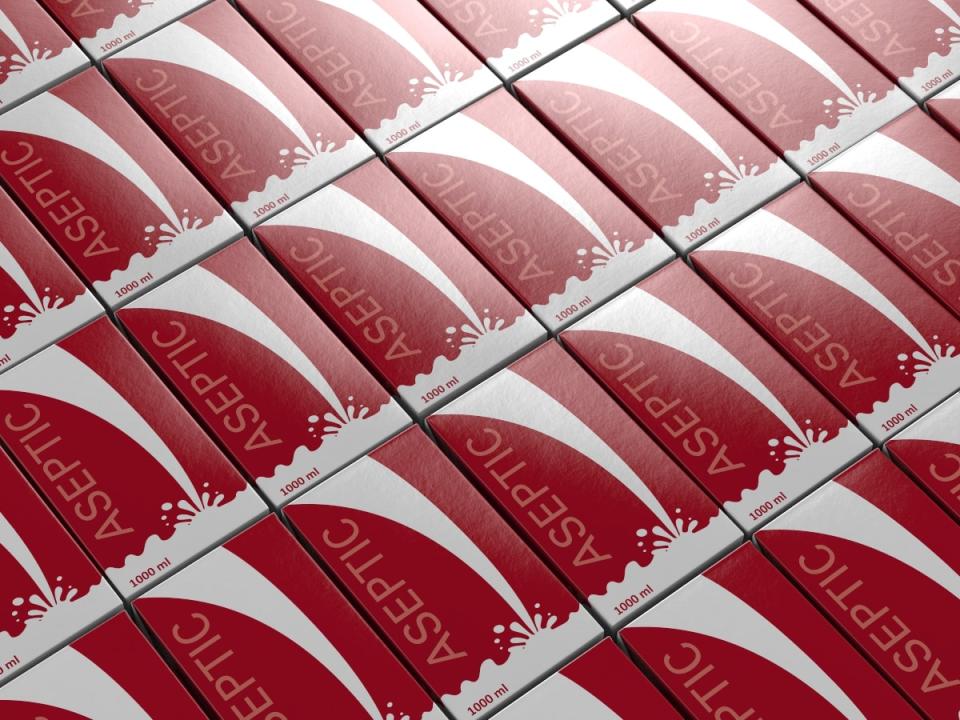 BRICK-shaped aseptic carton packages